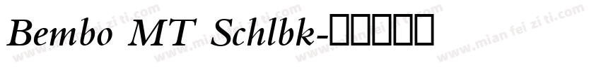 Bembo MT Schlbk字体转换